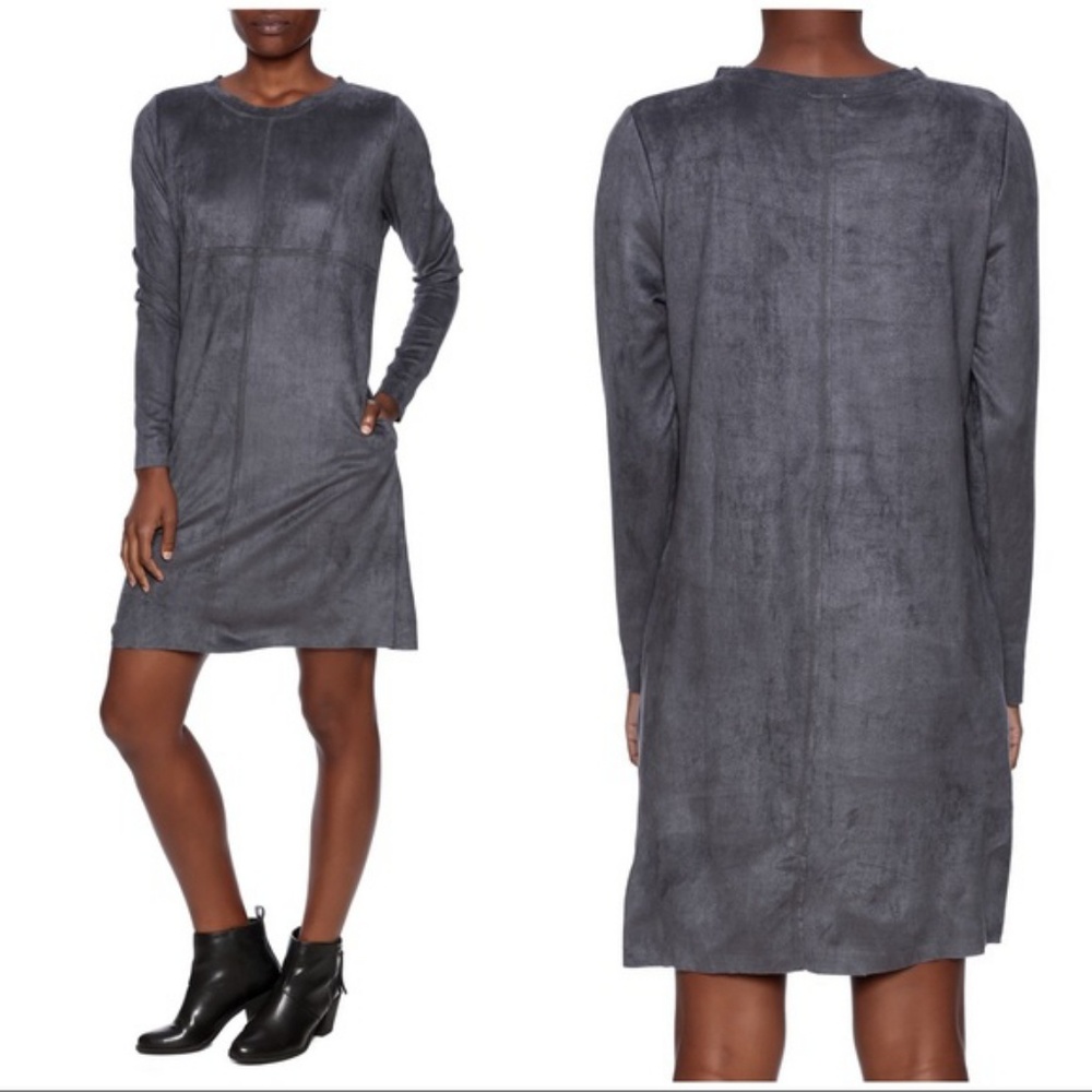 Joh Faux Suede Gray Shift Dress